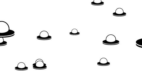 Fleet of UFOs Stock Footage 335672333