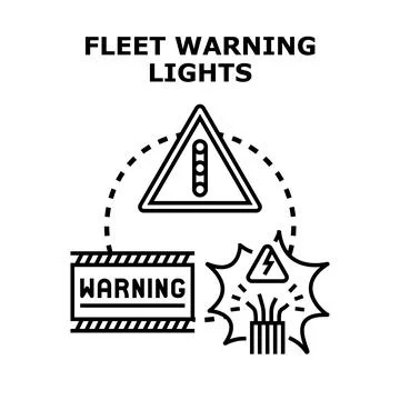 Fleet warning lights icon concept vector illustration Stock Illustration
