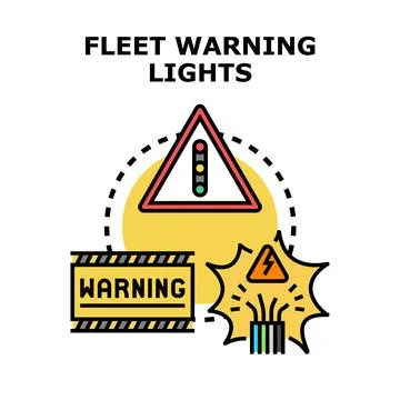 Fleet warning lights icon concept vector illustration Stock Illustration