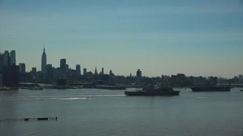 Fleet Week at Hudson River Stock Footage 243632418