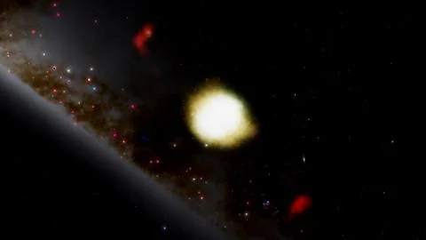 Fleming 1 Planetary Nebula Symmetrical Jets 8K Render Stockillustratie