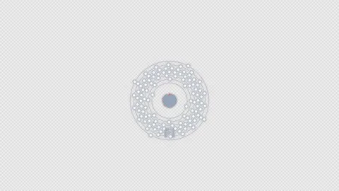 Flerovium Fl Bohr Atom Model Clean No Text Animation Video Overlay Alpha 4K Видео 339359867