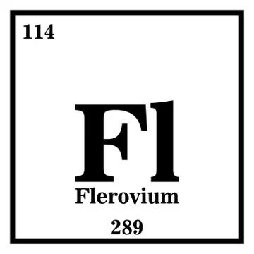 Flerovium Periodic Table of the Elements Vector illustration eps 10 스톡 일러스트