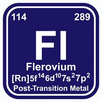 Flerovium Periodic Table of the Elements Vector illustration eps 10 Stock Illustration