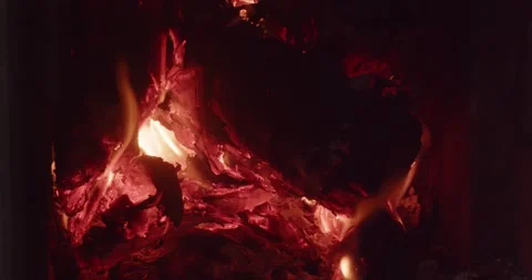 Flesh devouring, hellish tongues of flame. The burning of sinners. Religious Stock Footage 265159084