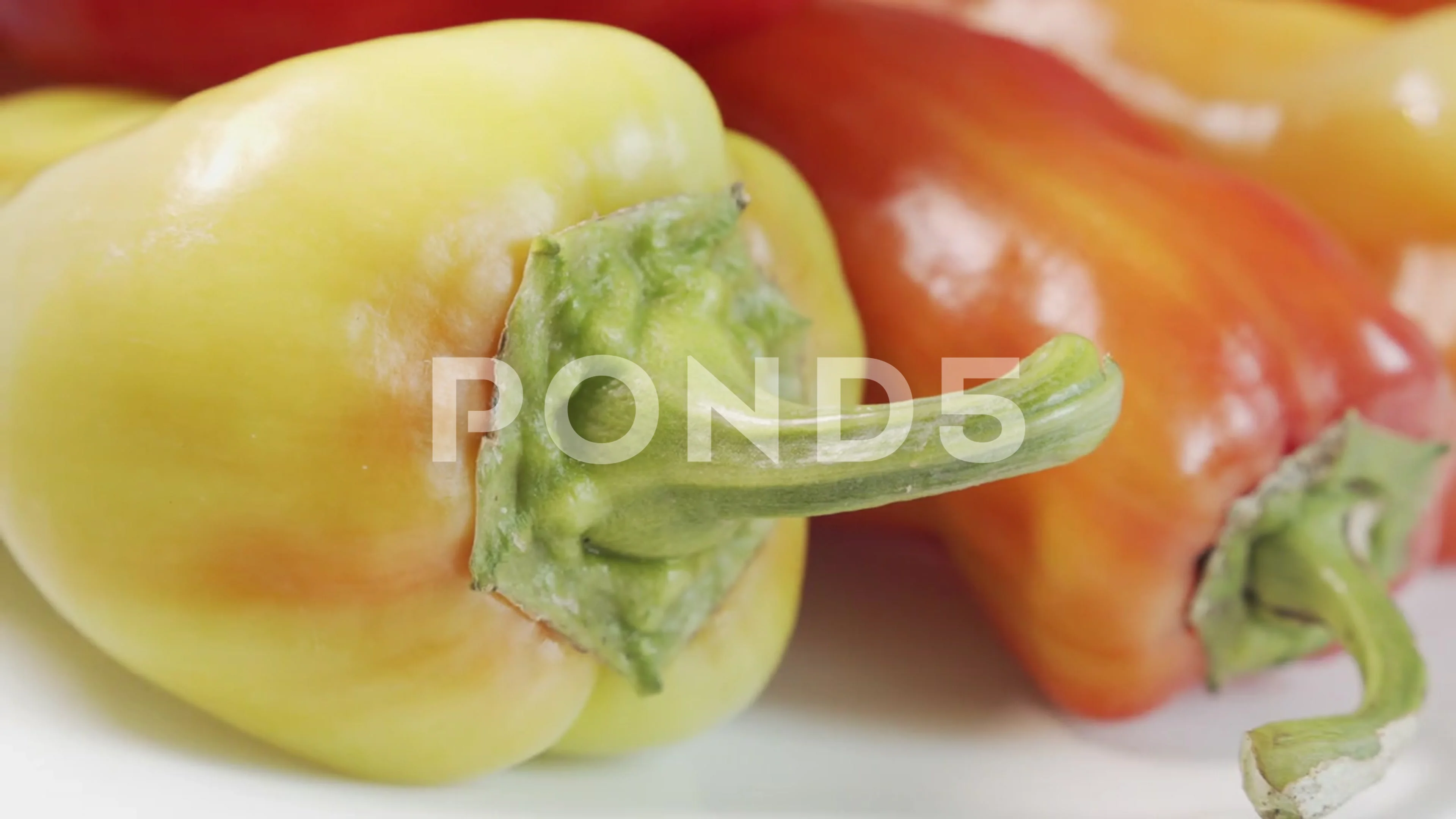 Fleshy paprika vegetable pile 4K sliding, Stock Video