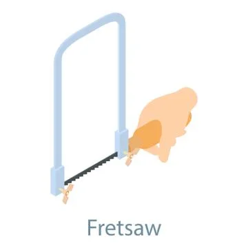 Fletsaw icon, isometric 3d style Stock Illustration