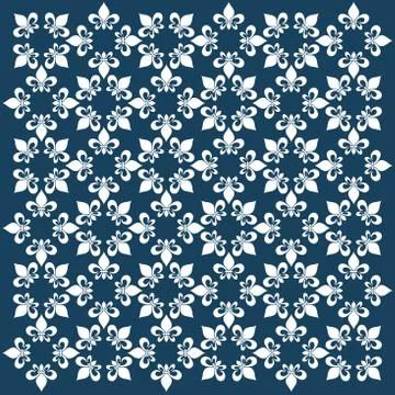 Fleur de Lis Background Blue イラスト素材