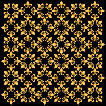 Fleur de Lis Background Gold イラスト素材