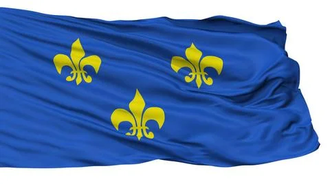 Fleur De Lis Flag, Isolated On White Fleur De Lis Flag, Isolated On White ... Foto stock