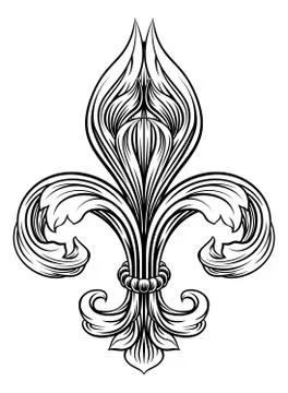 Fleur De Lis Graphic Design Element Illustrazione stock