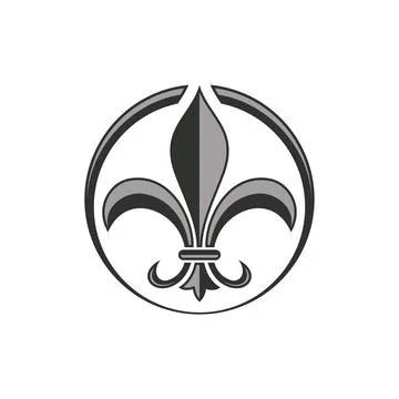 Fleur de Lis Heraldic Icon Vector Logo Template Illustration Design Stock Illustration
