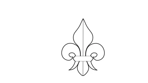 Fleur de lis icon animation Stock Footage 161042338
