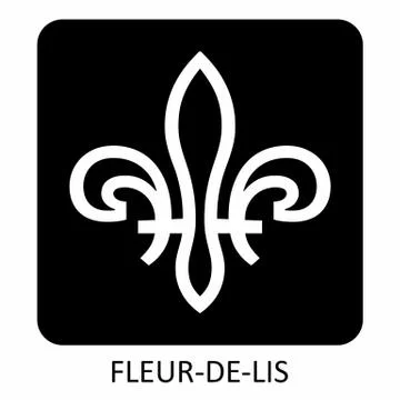 Fleur-de-lis icon Stock Illustration