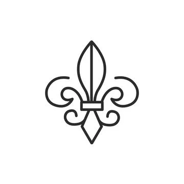 Fleur-de-Lis Icon Stock Illustration