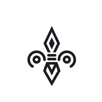 Fleur de lis icon vector concept  design template Stock Illustration