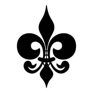 Fleur-de-lis, or fleur-de-lys a symbol of a lily, used since centuries Stock Illustration