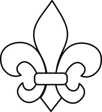 Fleur de lis outline Stock Illustration