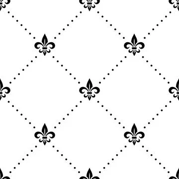Fleur de Lis Pattern, Vector Illustration. Fleur de Lis Seamless Pattern with イラスト素材
