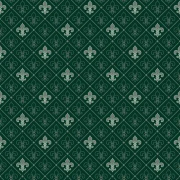 Fleur de lis seamless pattern Stock Illustration