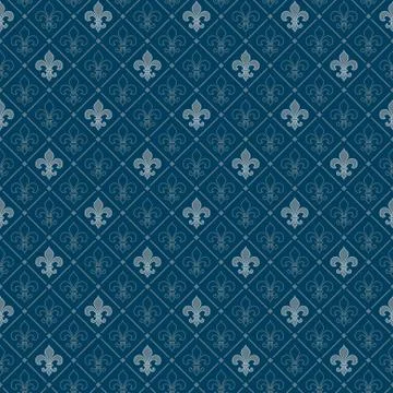 Fleur de lis seamless pattern Stock Illustration
