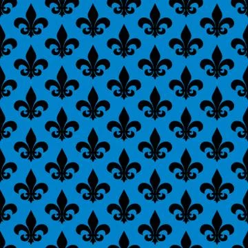 Fleur de lis seamless pattern Stock Illustration