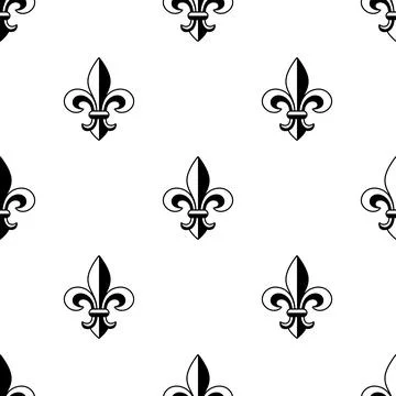 Fleur De Lis Seamless Pattern Vector Illustration. Fleur De Lis Seamless Stock Illustration