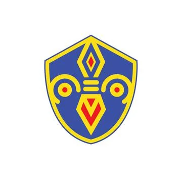 Fleur de lis shield element icon vector illustration design Illustrazione stock