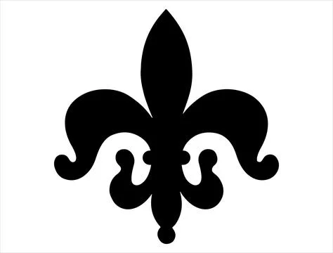 Fleur de lis silhouette vector art Stock Illustration