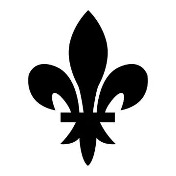 Fleur de Lis symbol vector. Black color. Stock Illustration