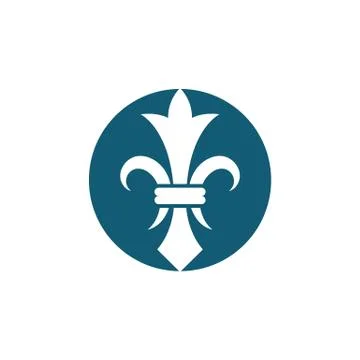 Fleur de lis vector icon design Stock Illustration