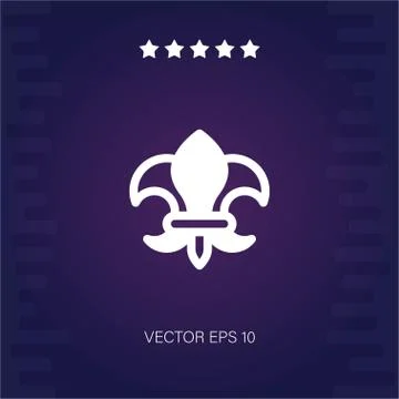 Fleur de lis vector icon Illustrazione stock