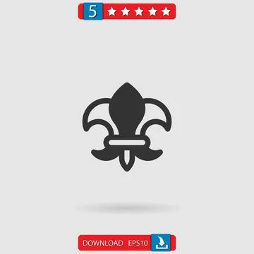 Fleur de lis vector icon Stock Illustration