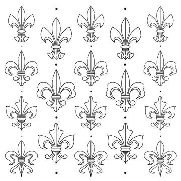 Fleur de lys symbol pattern background Vector Stock Illustration