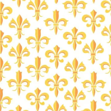 Fleur de lys symbol pattern background Vector Stock Illustration