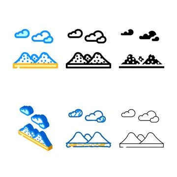 Fleur de simplified sel color icon vector 스톡 일러스트