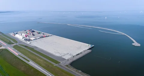 FLEVOLAND, NETHERLANDS – 31 August 2019: Storage Facility, Engie Maxima Centrale Stock Footage 117414437