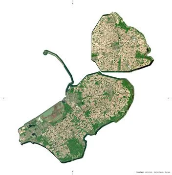 Flevoland, Netherlands. Sentinel-2 satellite imagery Stock Illustration