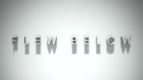 Flew below 3D title animation with shadows on a white background Stock Footage 296846953