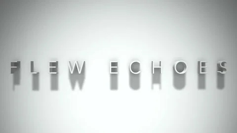 Flew echoes 3D title animation with shadows on a white background Vídeos de archivo 296847023