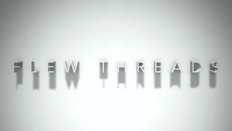 Flew threads 3D title animation white text on a white background Stock Footage 298895940
