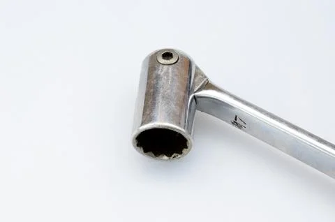 Flex handle, flex-head socket wrench tool isolated on white background Stock Photos
