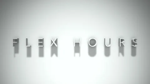 Flex Hours 3D title animation with shado... | Stock Video | Pond5