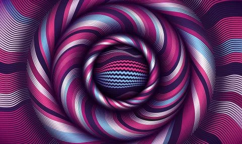Flex illustration vector background. Curve art and warp pattern. Optical lines Illustrazione stock