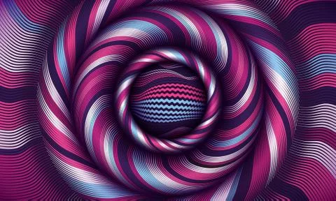 Flex illustration vector background. Curve art and warp pattern. Optical lines Stock Illustration