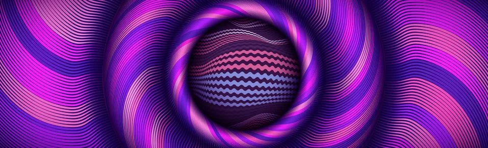 Flex illustration vector background. Curve art and warp pattern. Optical lines Stock Illustration