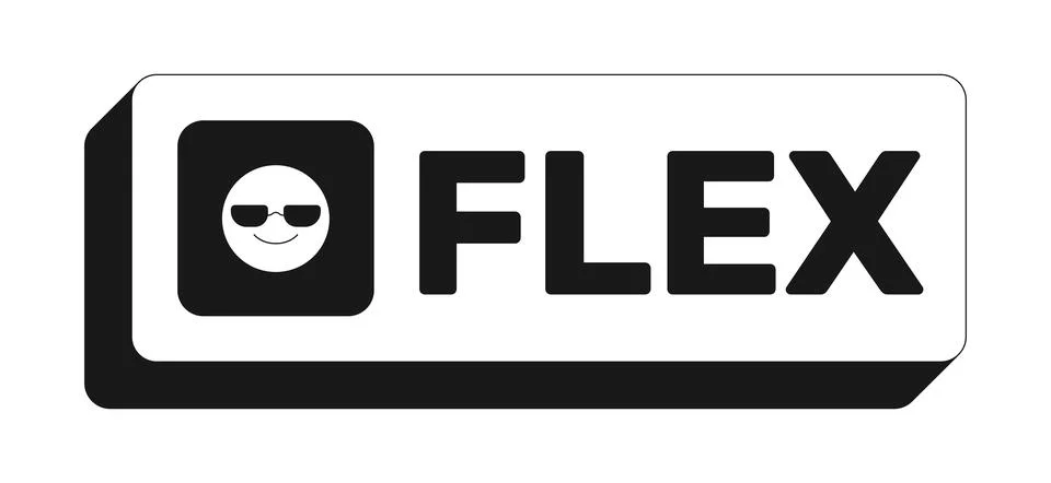 Flex rectangle UI web button Stock Illustration