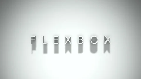 Flexbox 3D title animation with shadows on a white background Stock Footage 297017485
