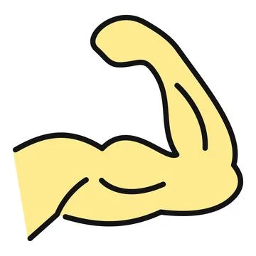 Flexed arm muscle representing strength and fitness Stock Illustration