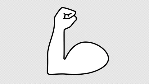 Flexed biceps animated. 動画素材 265838829